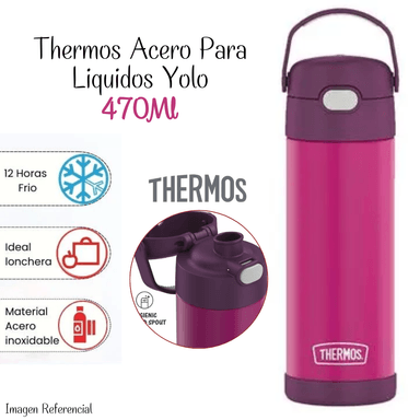 TOMATODO THERMOS F41101RVTD ACERO 470ML YOLO TÉRMICO MORADO