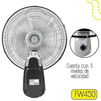 VENTILADOR DE PARED IMACO FW450 45 WATTS 16" GRIS - 2
