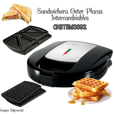 SANDWICHERA OSTER CKSTSM3892 INTERCAMBIABLE 2 EN 1
