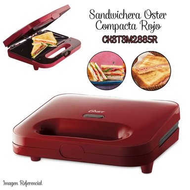 SANDWICHERA MAKER OSTER CKSTSM2885 COMPACTA – ROJO