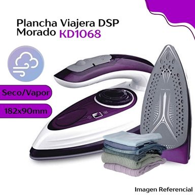 PLANCHA KD1068 1200W PORTÁTIL VIAJERA DSP MORADA