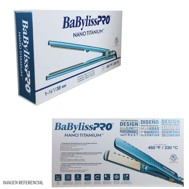PLANCHA ALISADORA BABYLISS PRO BNT4093TPE NANO TITANIUM 38MM 1 ½' 450°F - 5