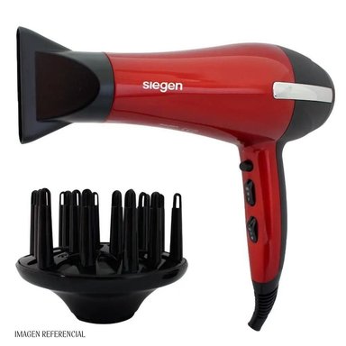 SECADORA CABELLO SIEGEN SG3130R 2200W ION PRO PROFESIONAL ROJO - 5