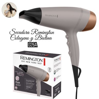SECADORA CABELLO REMINGTON D26A 2200W COLLAGEN Y BIOTIN THERAPY