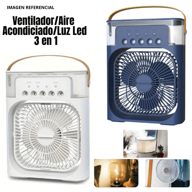 VENTILADOR PORTÁTIL AIRCOOLBA PORTATIL HUMIDIFICADOR Y AIRE ACONDICIONADO 3 EN 1
