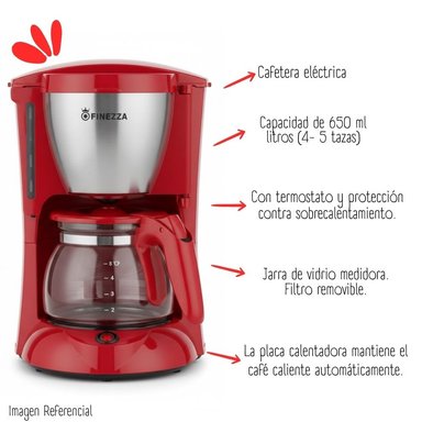 CAFETERA FINEZZA DE 1.25 LT CK-674F-R - 2