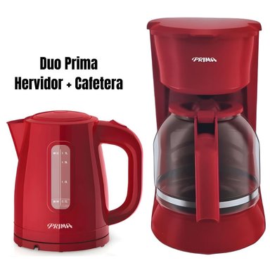 COMBO HERVIDOR PRIMA 1.7 KEP0301 + CAFETERA PRIMA 1.8 CA1091CP-R