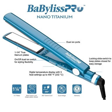 PLANCHA ALISADORA BABYLISS PRO BNTLVPP44PE DUAL IONIC 32MM - 4