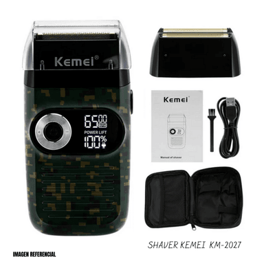 AFEITADORA SHAVER KEMEI CORD CORDLESS DIGITAL KM-2027 - 3