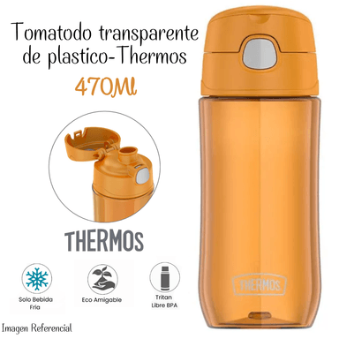 TERMO THERMOS TRANSPARENTE DE 470 ML GP4040NRJ