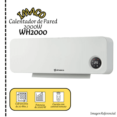 CALENTADOR DE PARED IMACO WH2000 DE 2000 WATTS - 1