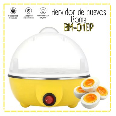 HERVIDOR DE HUEVOS AL VAPOR AMARILLO BM-01EP