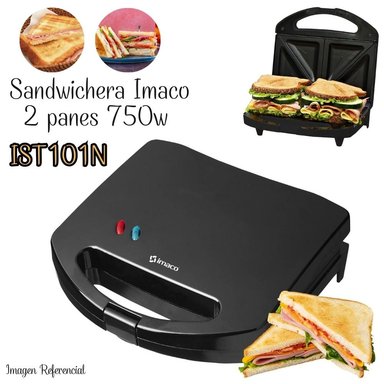 SANDWICHERA MAKER IMACO ANTIADHERENTE 2 PANES - IST101N