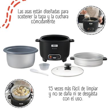 OLLA ARROCERA 3 EN 1 DE 15 TZ DIAMONDFORCE OSTER – CKSTRC15DFBLK 053 - 3