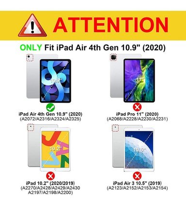 CASE IPAD AIR 5 2022 FINTIE SMART NEGRO + PEN HOLDER - 2