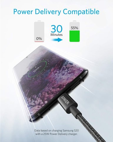 CABLE GALAXY TAB S7 FE T730 2PC ANKER USB-C 60W 1.8M - 4