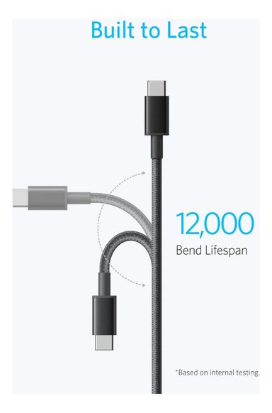 CABLE GALAXY TAB S7 FE T730 2PC ANKER USB-C 60W 1.8M - 5