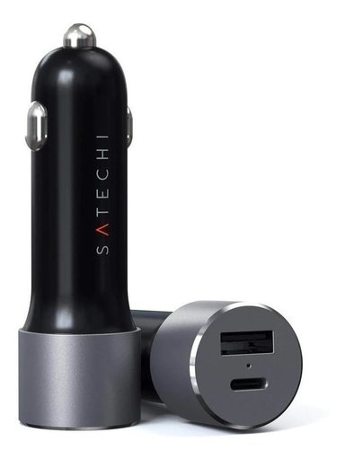 CARGADOR SATECHI DE AUTO 72W PARA IPHONE 11 / PRO / MAX - 1