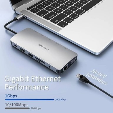 ADAPTADOR HUB UPGROW 13 EN 1 USB C MACBOOK PRO 14 A2779 - 5