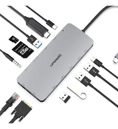 ADAPTADOR HUB UPGROW 13 EN 1 USB C NINTENDO SWITCH - 1
