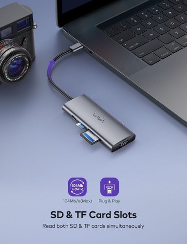 ADAPTADOR HUB VAVA USB C HDMI MACBOOK AIR 15 A2941 M2 - 4