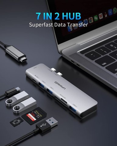 ADAPTADOR HUB UPGROW USB C 7EN2 MACBOOK AIR 15 M3 A3114 - 4