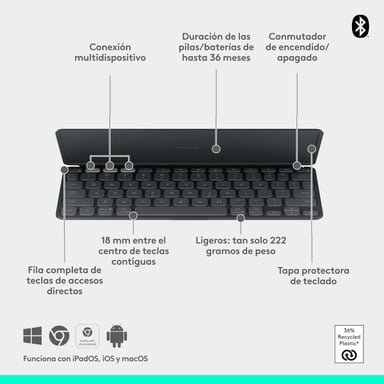TECLADO LOGITECH KEYS TO GO 2 PARA IPAD PRO 11 M4 (2024) - 4