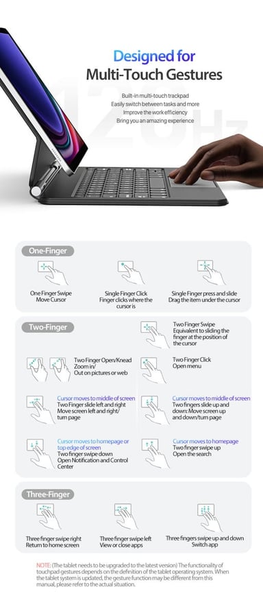 TECLADO MAGNÉTICO PARA GALAXY TAB S7 FE/ S7 PLUS/ S8 PLUS - 4