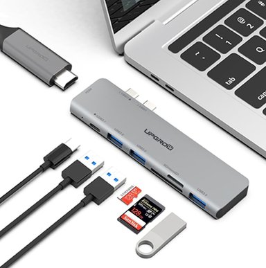 ADAPTADOR HUB UPGROW USB C PARA MACBOOK AIR 13.6 M4 A3240 - 1