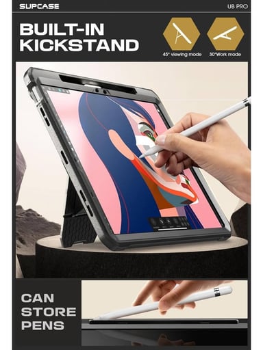 CASE SUPCASE 360° PARA IPAD AIR 11 M3 CHIP (2025) NEGRO - 3