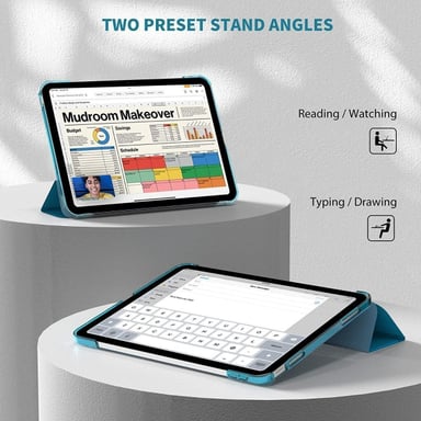 MOKO SMART CASE PARA IPAD A16 CHIP 11MA GEN (2025) TURQUESA - 6