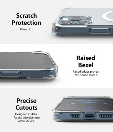 CASE RINGKE FUSION MAGSAFE CLEAR PARA IPHONE 12 NORMAL 6.1 - 4