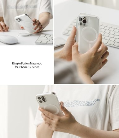 CASE RINGKE FUSION MAGSAFE CLEAR PARA IPHONE 12 NORMAL 6.1 - 5