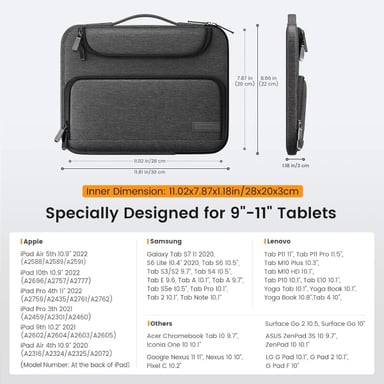 MOKO FUNDA BAG PARA GALAXY TAB A11 PLUS X230 X236 NEGRO - 6