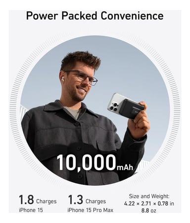 ANKER BATERÍA EXTERNA QI2 10K (MAG) PARA IPHONE 17/ PRO/ MAX - 4