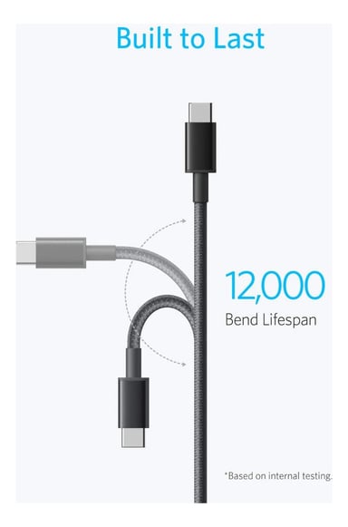 ANKER CABLE USB-C 60W 1.8M PARA GALAXY FLIP7 FOLD7 2PC NEGRO - 5
