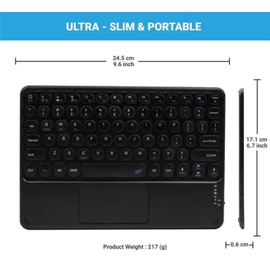 TECLADO PORTÁTIL TOUCHPAD PARA IPAD PRO 11 M5 A3357 A3358 - 3