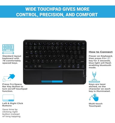TECLADO PORTÁTIL TOUCHPAD PARA IPAD PRO 11 M5 A3357 A3358 - 5