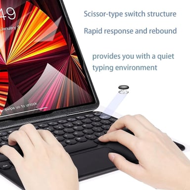 TECLADO PORTÁTIL TOUCHPAD PARA IPAD PRO 11 M5 A3357 A3358 - 6