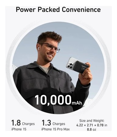 ANKER BATERÍA EXTERNA QI2 10K (MAG) PARA IPHONE 17E (2026) - 4