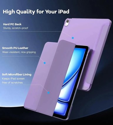 SMART CASE MOKO PARA IPAD AIR 13 M4 CHIP (2026) A3461 A3462 A3464 TARO PURPLE - 4