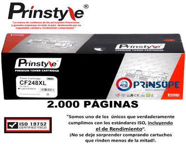 TÓNER PRINSTYLE NEGRO 2.000 PÁG 48A / 48X CF248X ALTO RENDIMIENTO