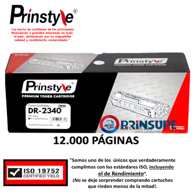 DRUM  DR-2340 PRINSTYLE  COMPATIBLE CON BROTHER 12.000PÁG ISO RENDIMIENTO 19752