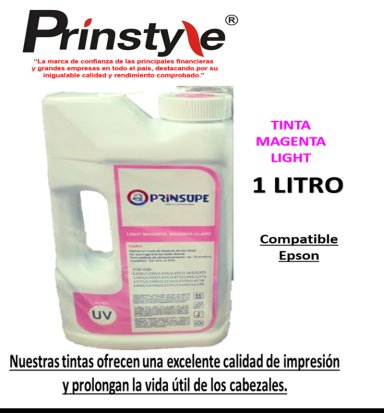 TINTA 1 LITRO UV PRINSUPE COMPATIBLE CON EPSON -ULTRA UV MAGENTA LIGHT
