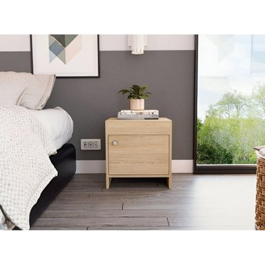 MESA NOCHE ALIMUEBLESJYL THIMO1 CAJÓN AMPLIO BEIGE