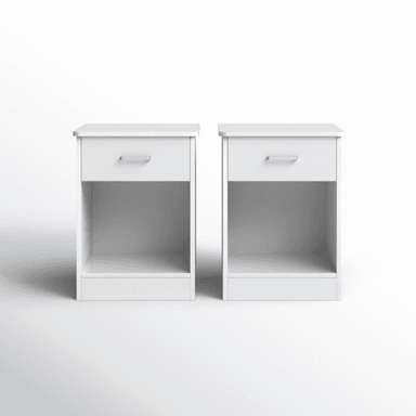 COMBO ALIMUEBLESJYL BLANCO 45X40CM MESA DE NOCHE ADILA 1 CAJÓN 60