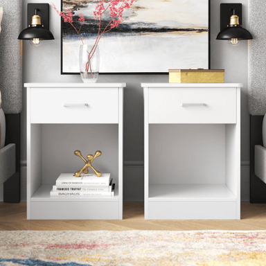 COMBO ALIMUEBLESJYL BLANCO 45X40CM MESA DE NOCHE ADILA 1 CAJÓN 60 - 2