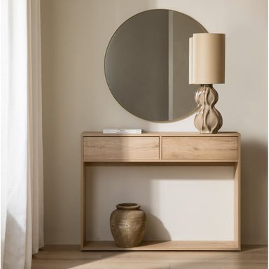 MESA CONSOLA ALIMUEBLESJYL IRIS 2 CAJONES