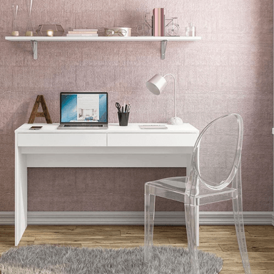 ESCRITORIO ALIMUEBLESJYL 120 CM BLANCO MOSCÚ 2 CAJONES