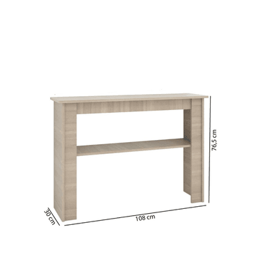 MESA CONSOLA ALIMUEBLESJYL VENECIA 1 ESTANTE ROBLE - 4